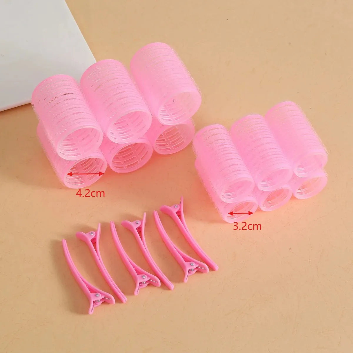 Self-Grip Hair Rollers Set with Clips