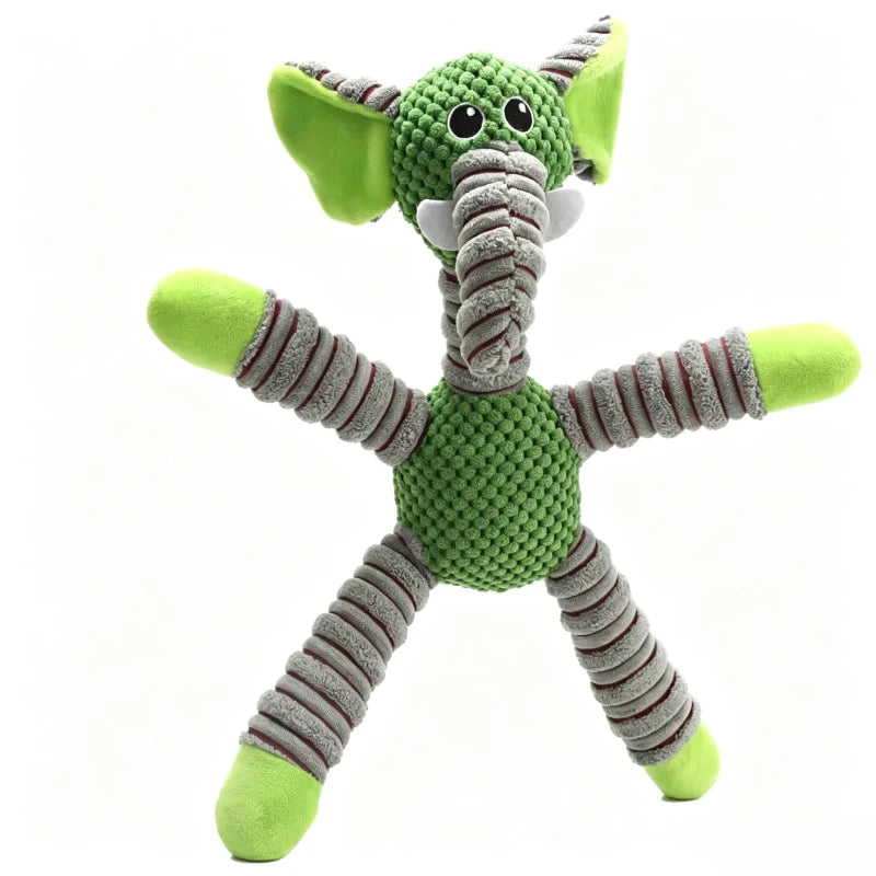 Squeaky Plush Elephant Dog Toy