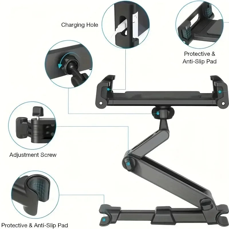 Telescopic Car Headrest Phone & Tablet Holder