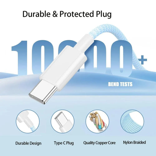 Braided USB-C to USB-C Charging Cable, 60W