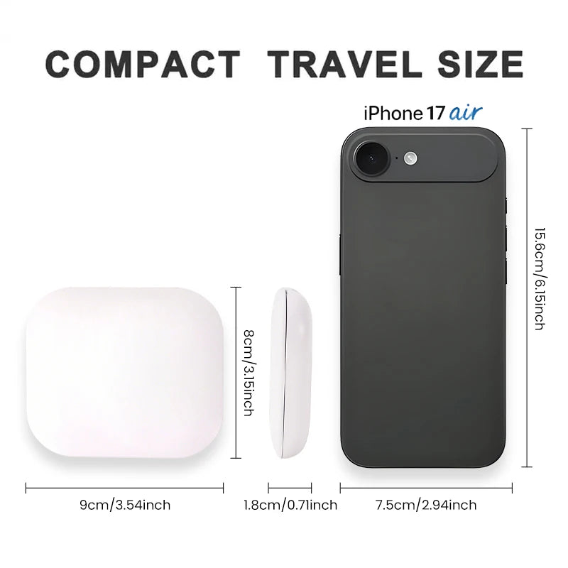 Rechargeable LED Compact Mirror, 1x & 2x
