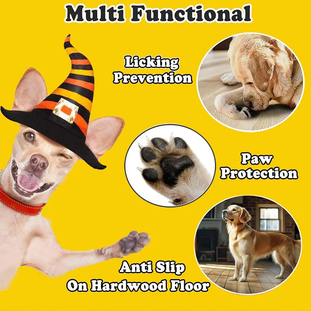 Non-Slip Dog Socks, 4-Pack