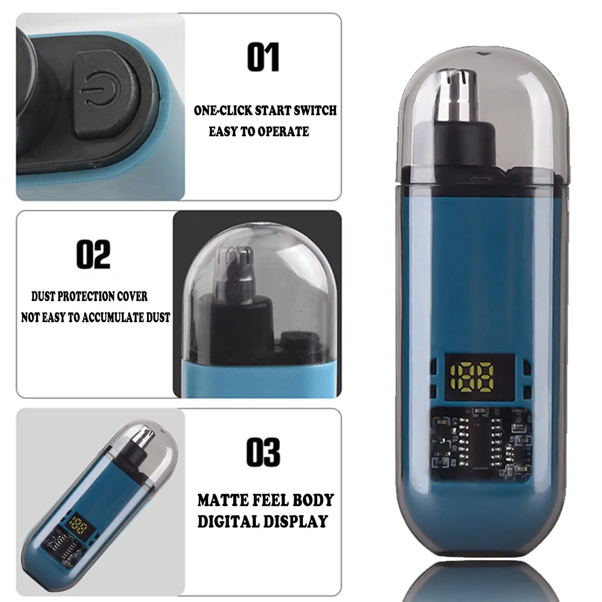 USB Rechargeable Nose & Ear Hair Trimmer