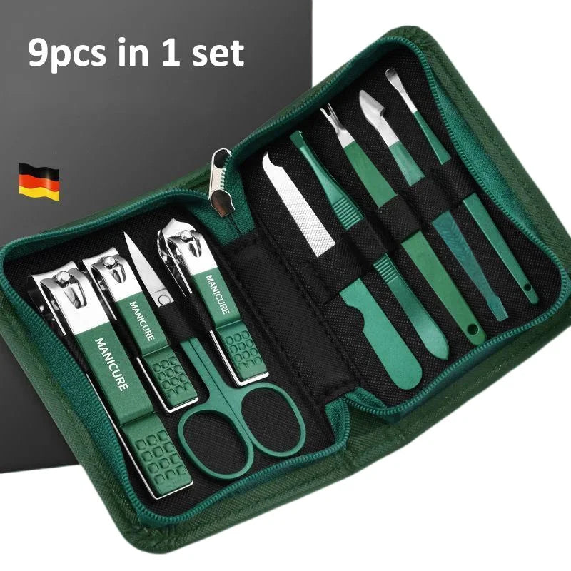 Stainless Steel Manicure Set with Case