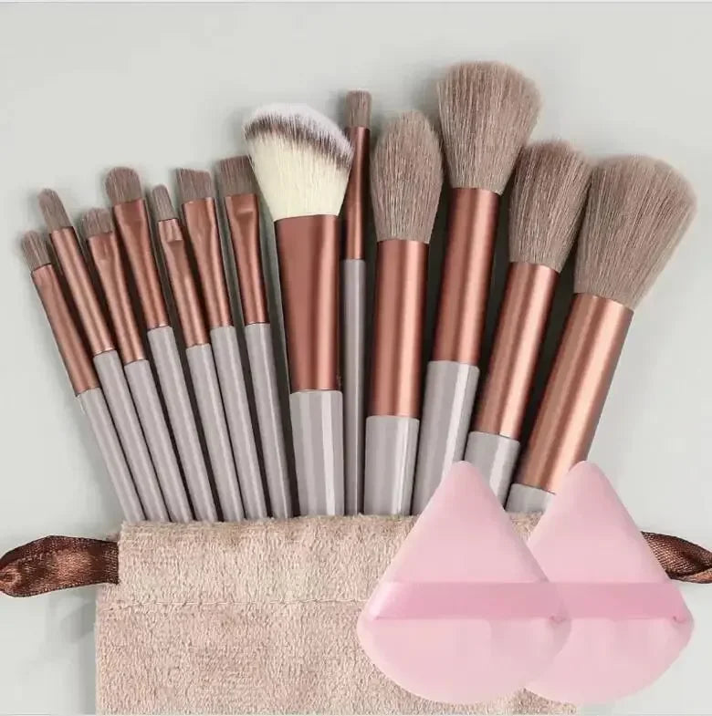 Fluffy Kabuki & Blending Makeup Brush Set