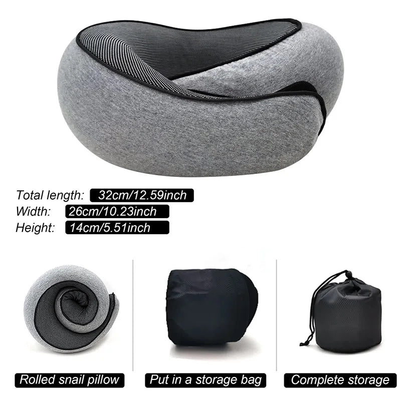 Memory-Foam Travel Neck Pillow
