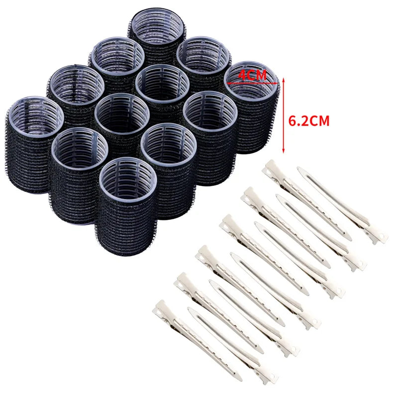 Self-Grip Hair Rollers Set with Clips