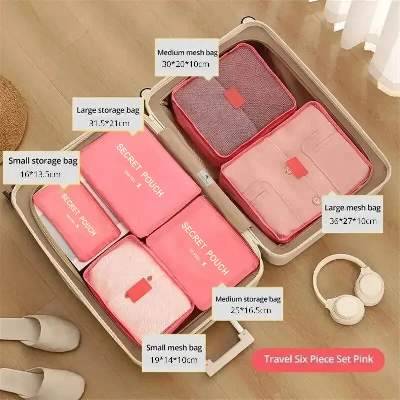 Packing Cubes Set: 6 Pieces