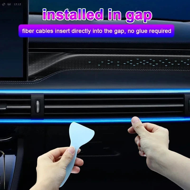 Car Ambient Fibre-Optic Light Strip, App Control