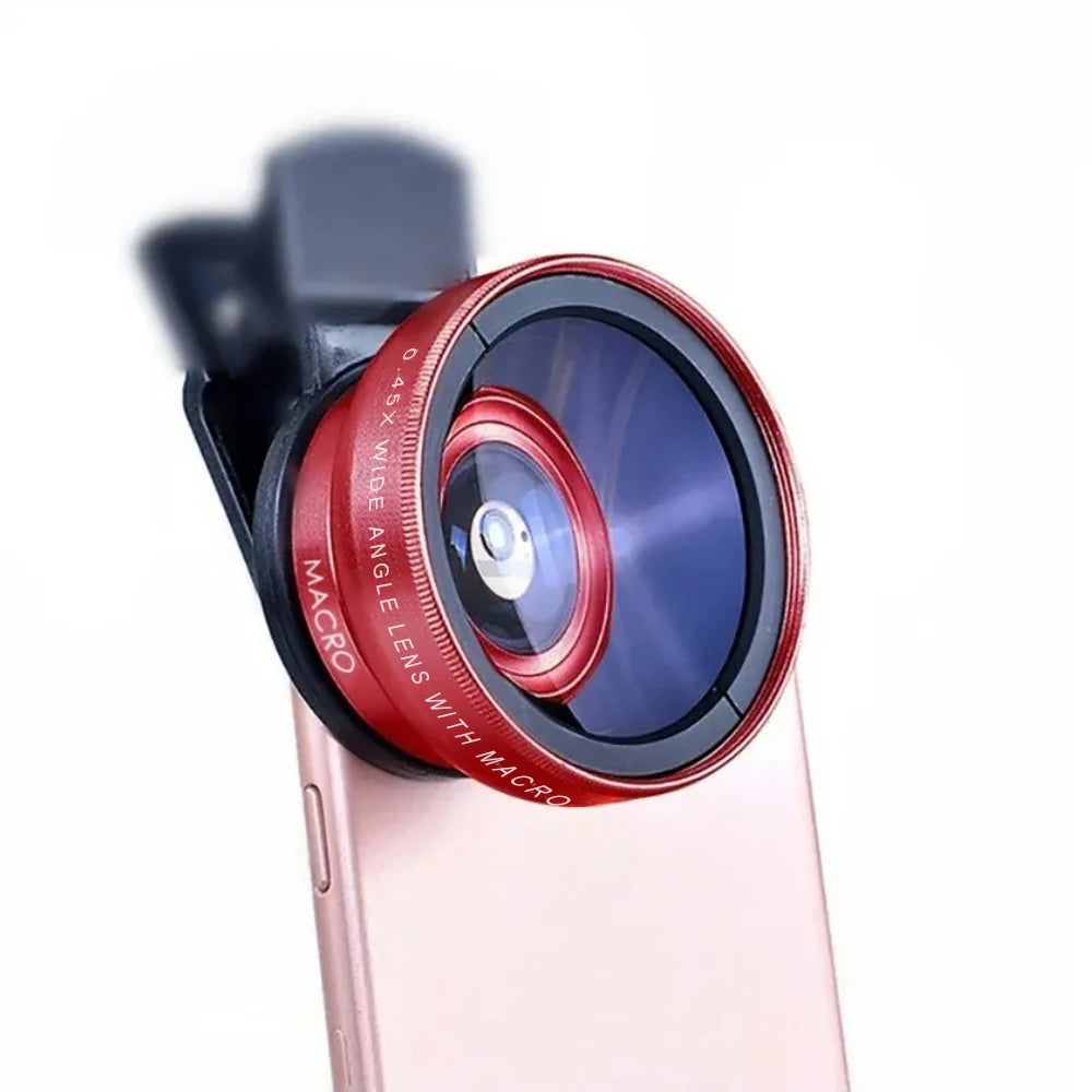 Clip-On Phone Lens Kit: Wide-Angle & Macro