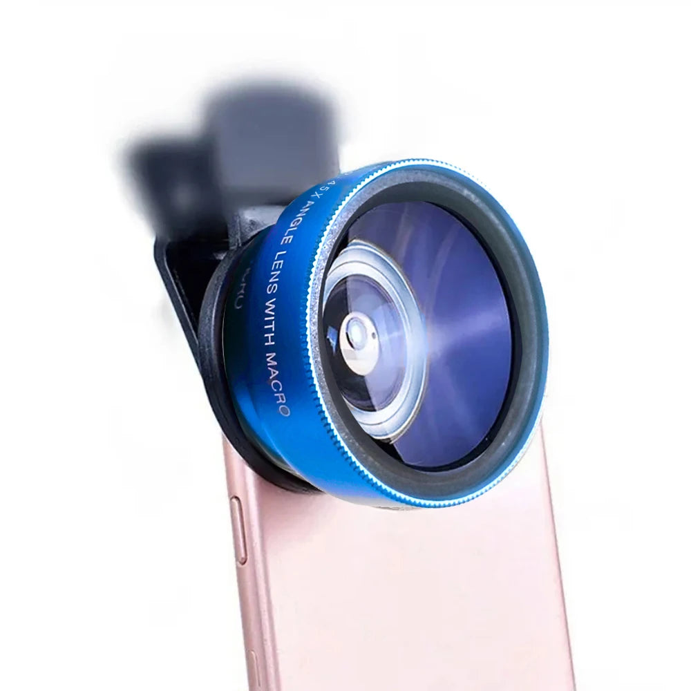 Clip-On Phone Lens Kit: Wide-Angle & Macro