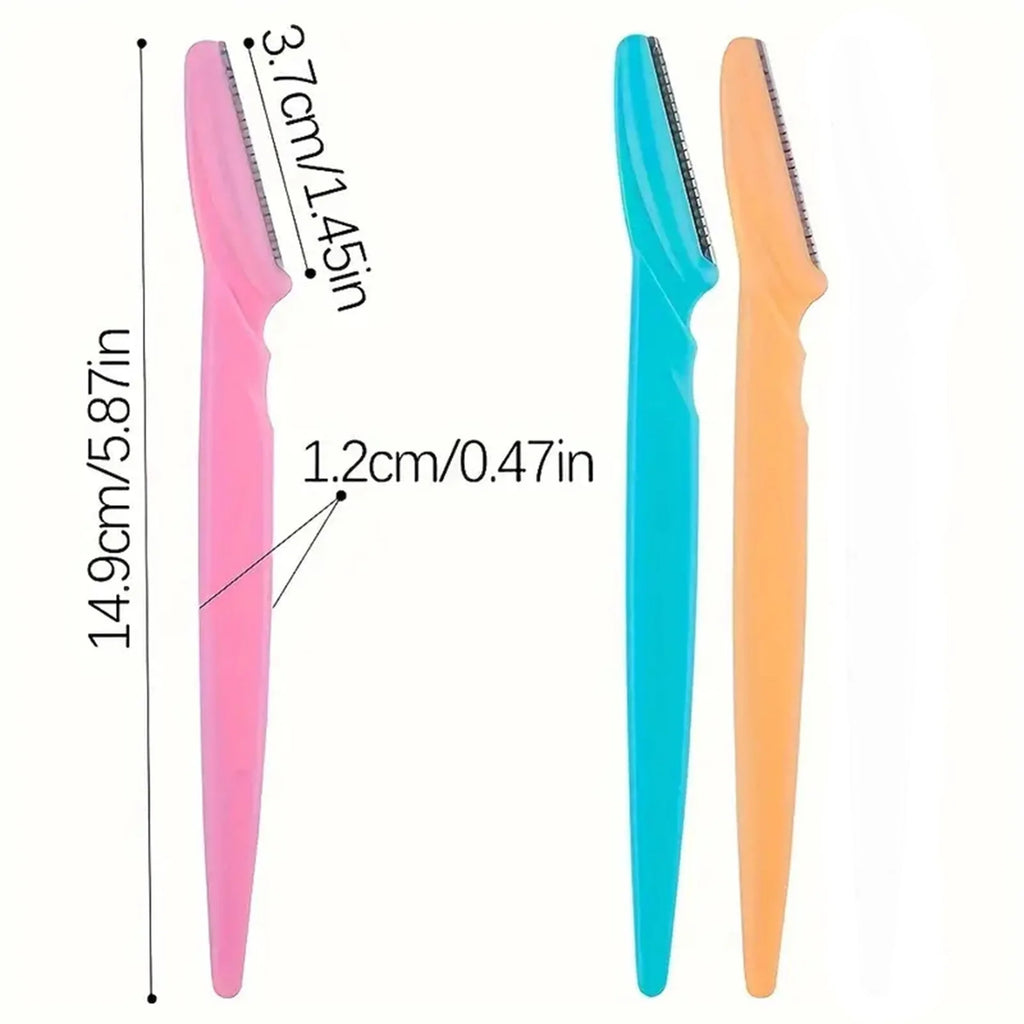 Brow & Face Razors with Covers, 5-Pack