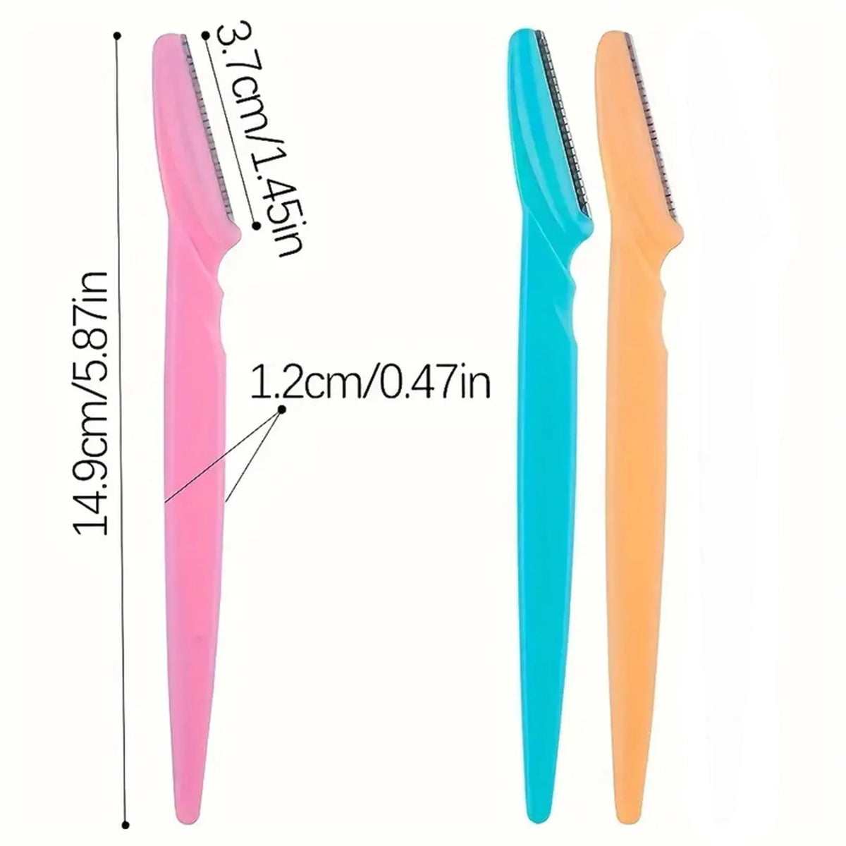 Brow & Face Razors with Covers, 5-Pack