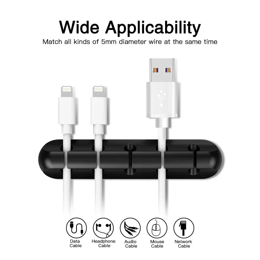 Silicone Desk Cable Organizer Clip