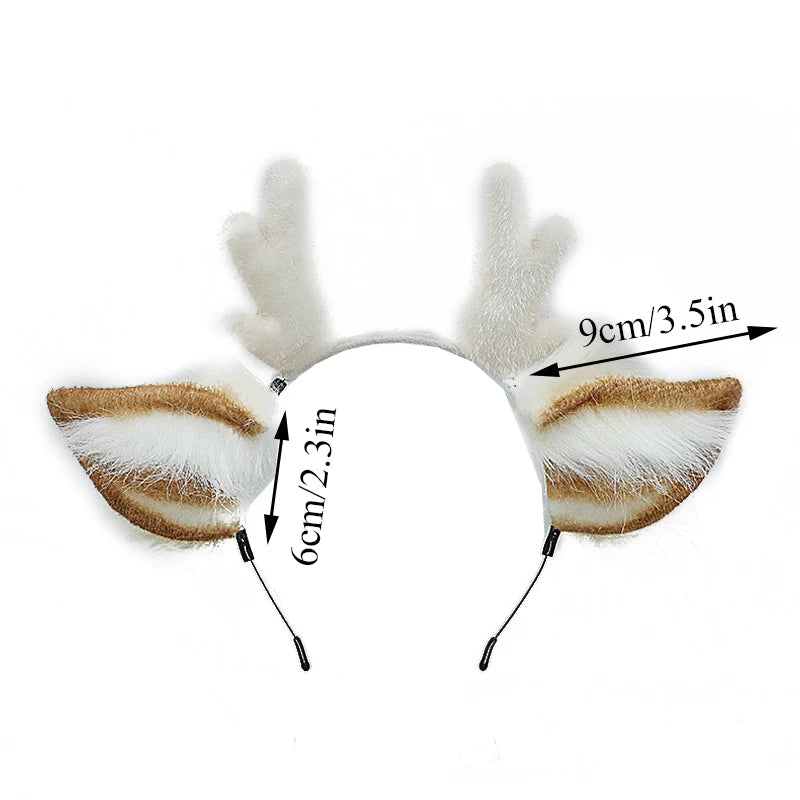Plush Reindeer Antler Headband