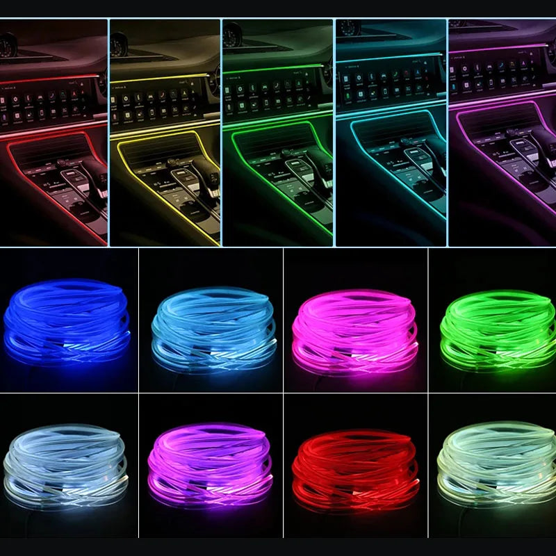Car Ambient Fibre-Optic Light Strip, App Control