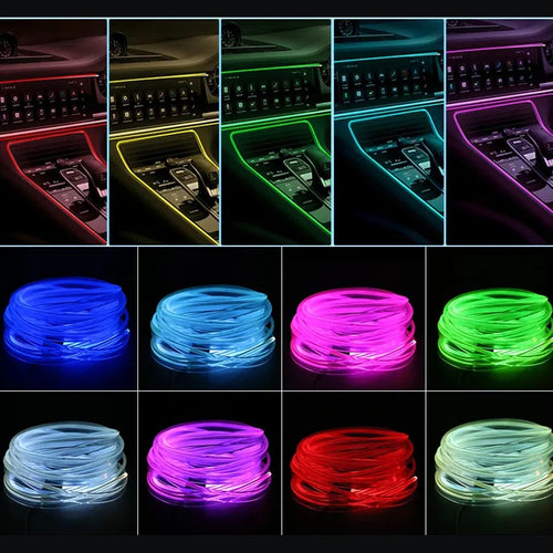 Car Ambient Fibre-Optic Light Strip, App Control