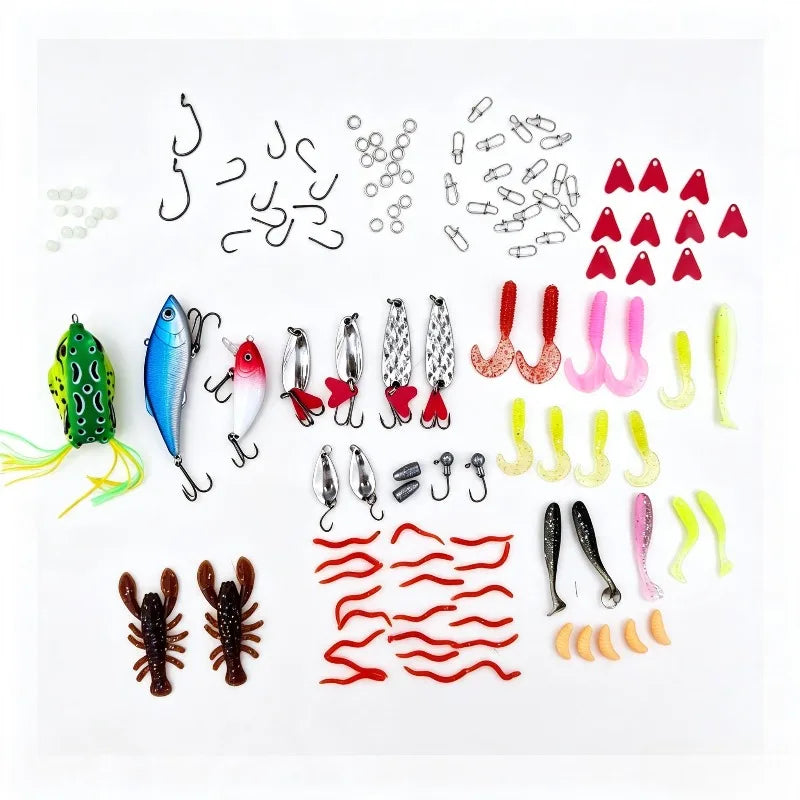 Fishing Lure Kit with Tackle Box