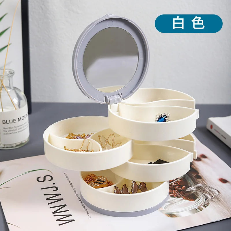 Rotating Jewellery Tray with Mirror