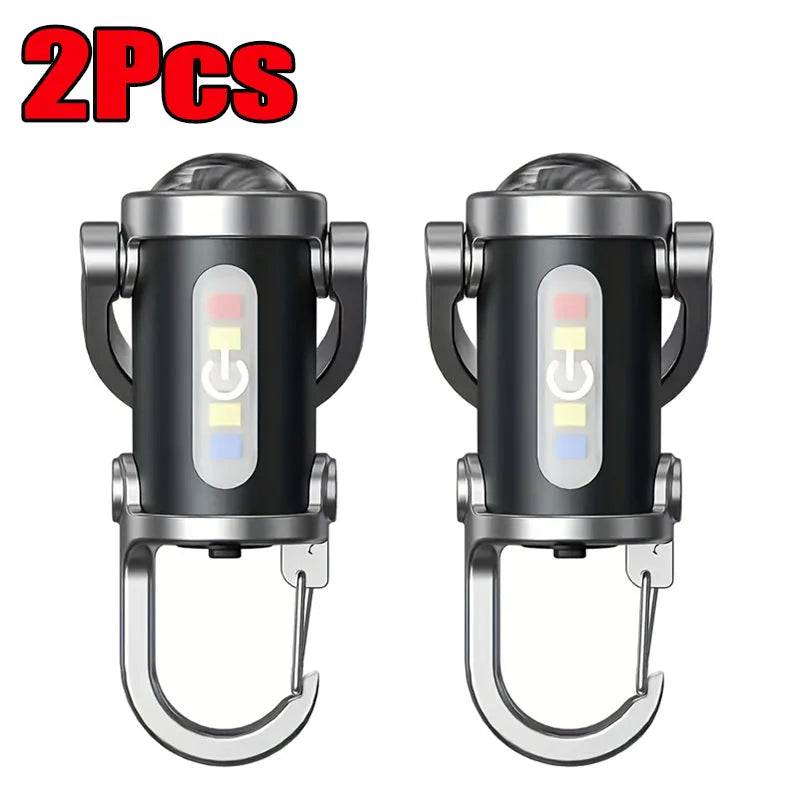 Rechargeable Mini COB Keychain Flashlight