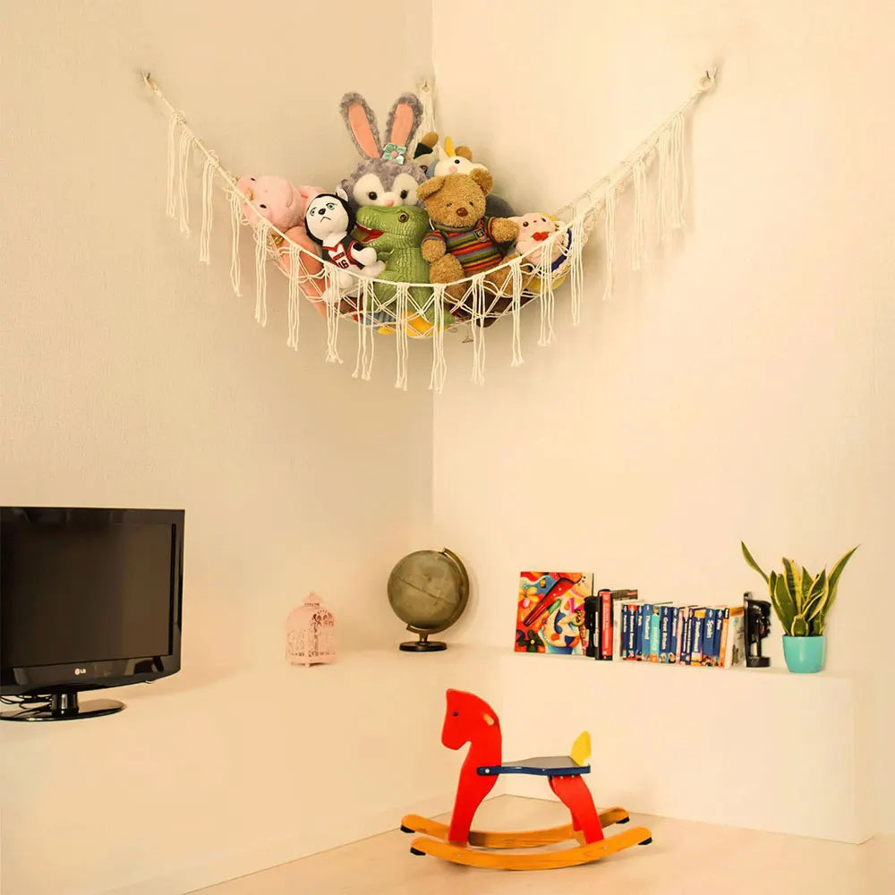 Corner Toy Storage Hammock Net