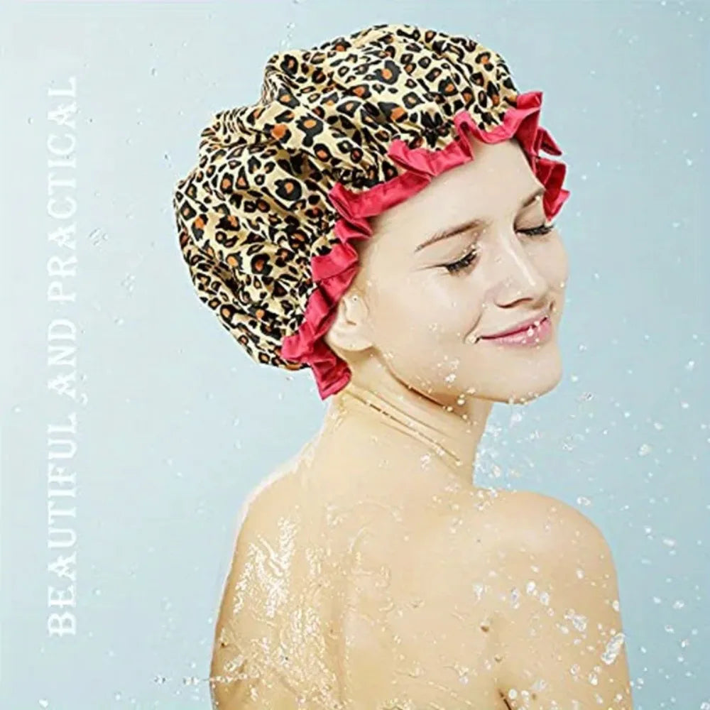 Reusable Double-Layer Shower Cap
