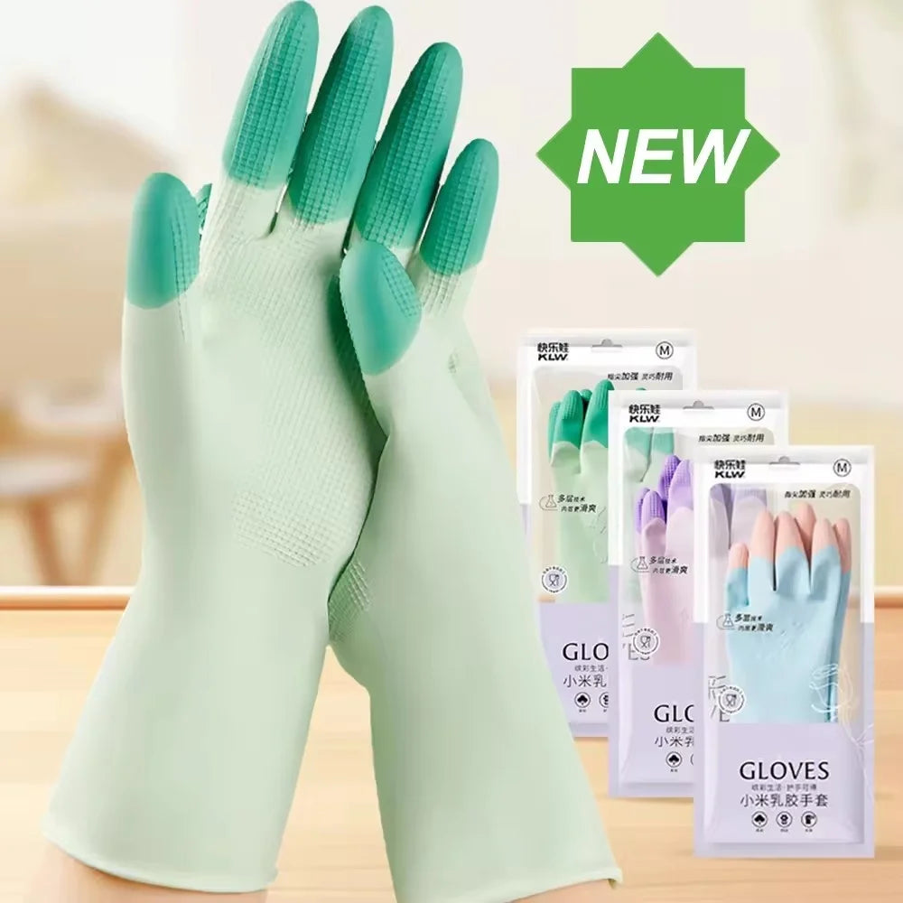 Silicone Dishwashing Gloves with Scrubbers