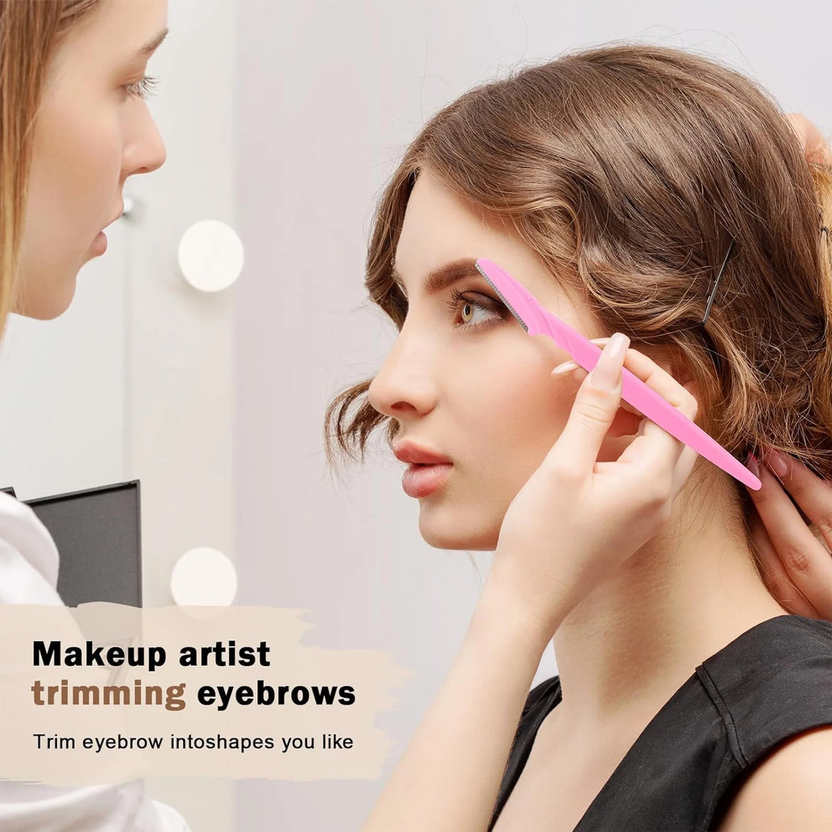 Brow & Face Razors with Covers, 5-Pack
