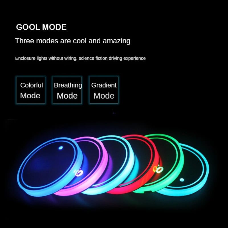 LED Car Cup Holder Coasters