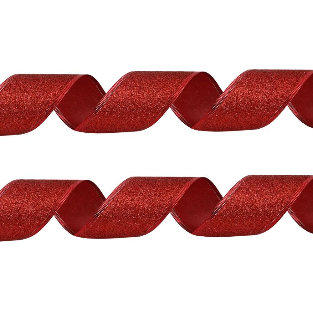 Wired Glitter Christmas Ribbon, 2 m
