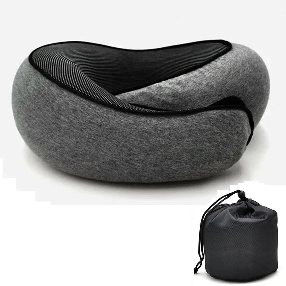 Memory-Foam Travel Neck Pillow