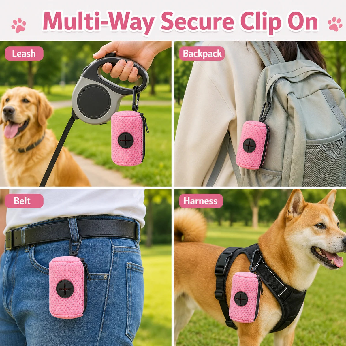 Dog Poop Bag Dispenser for Leash