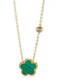 Gold-Tone Stainless Steel Textured Necklace