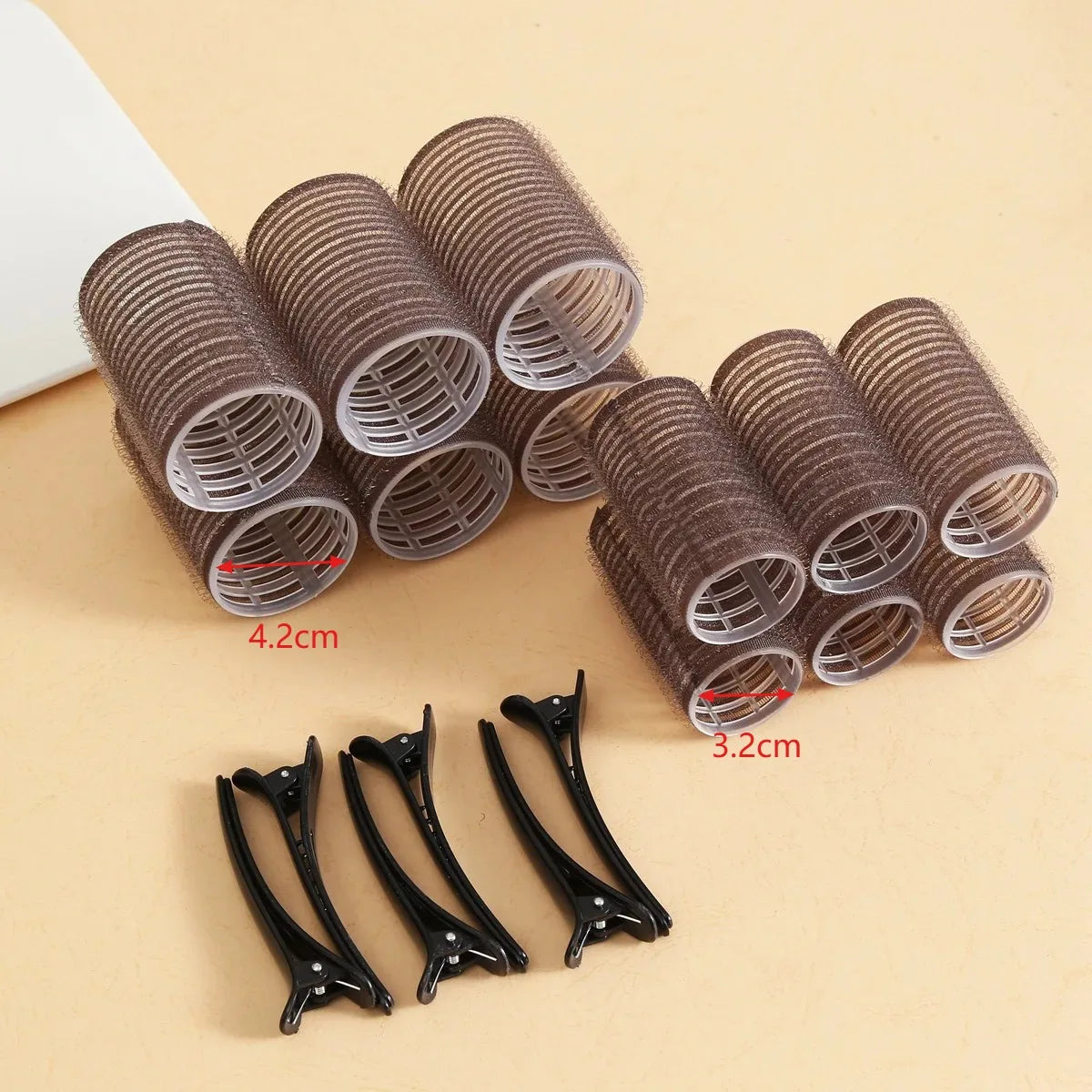 Self-Grip Hair Rollers Set with Clips
