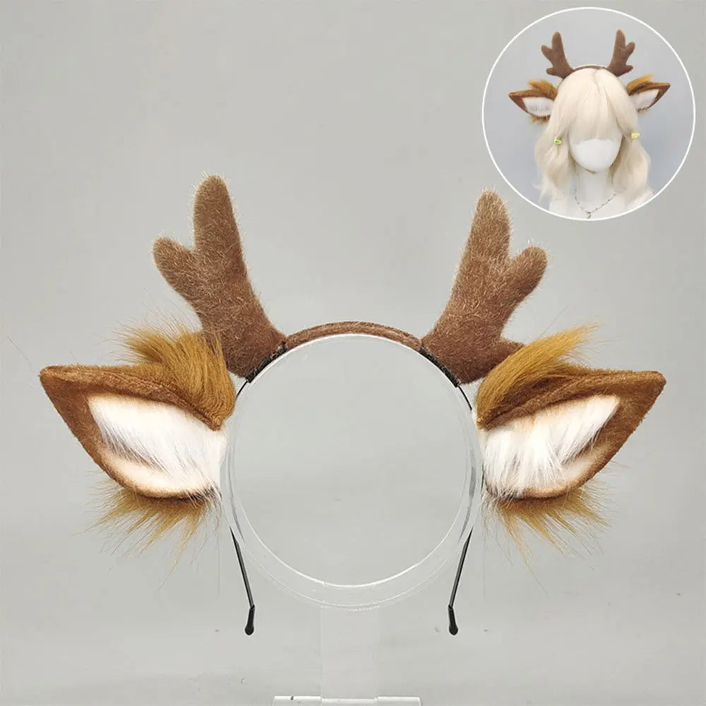 Plush Reindeer Antler Headband