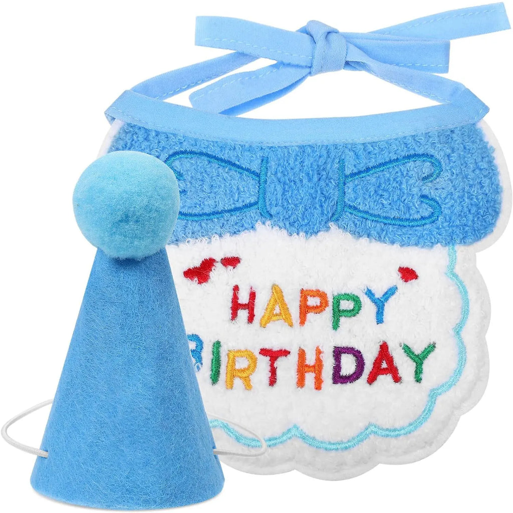 Pet Birthday Bandana & Party Hat Set