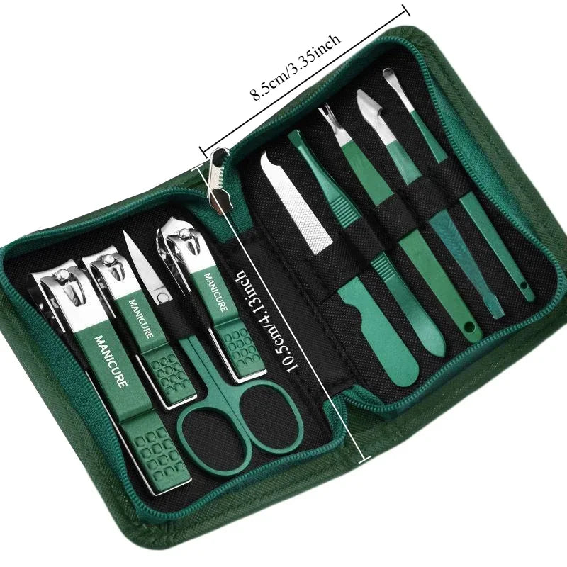 Stainless Steel Manicure Set with Case