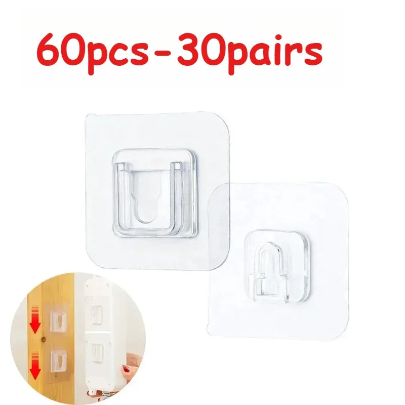 Clear Adhesive Wall Hooks