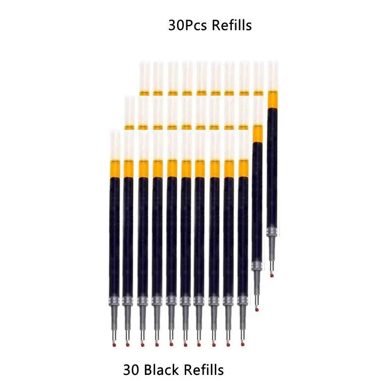 Retractable 0.5 mm Gel Pens with Refills