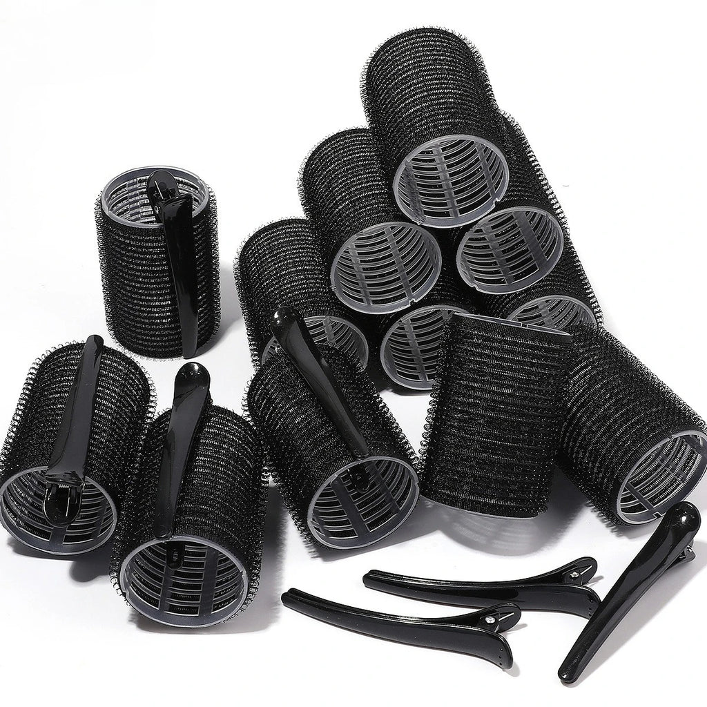 Self-Grip Hair Rollers Set with Clips