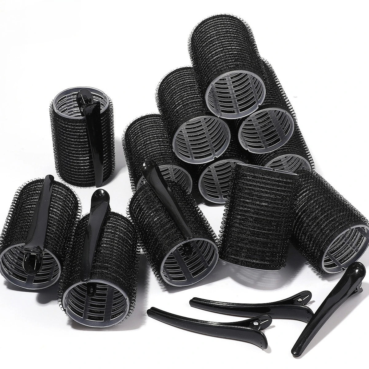 Self-Grip Hair Rollers Set with Clips