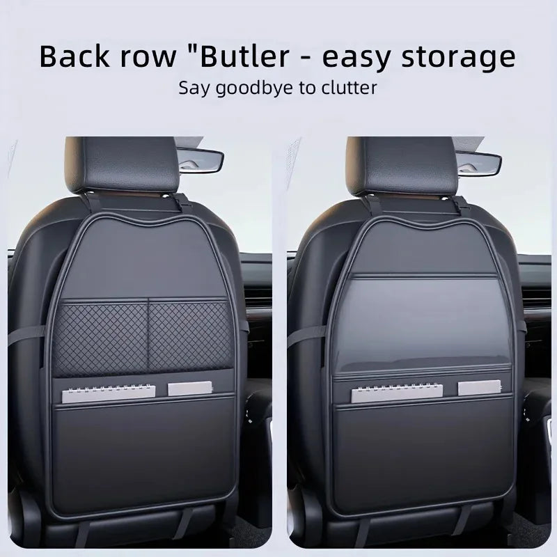 Car Seat Kick Mat with Pockets