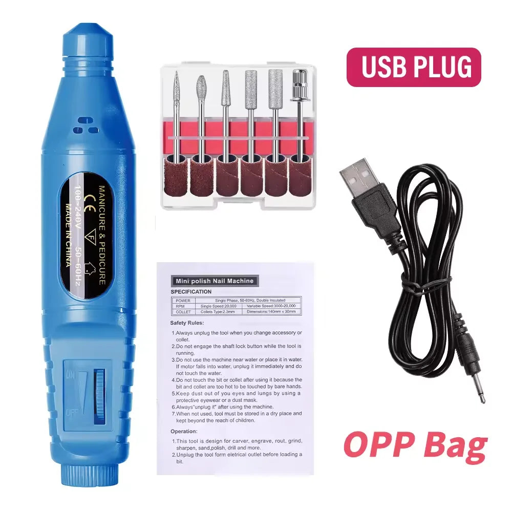 6-in-1 Electric Nail File Set