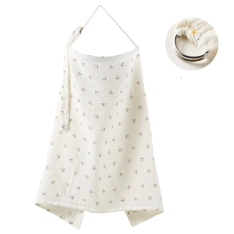 Breathable Cotton Muslin Nursing Cover