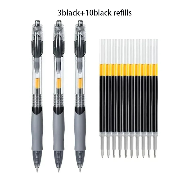 Retractable 0.5 mm Gel Pens with Refills