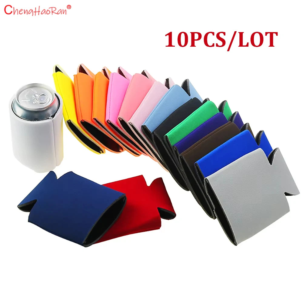 Neoprene Can Cooler Sleeves, 10-Pack