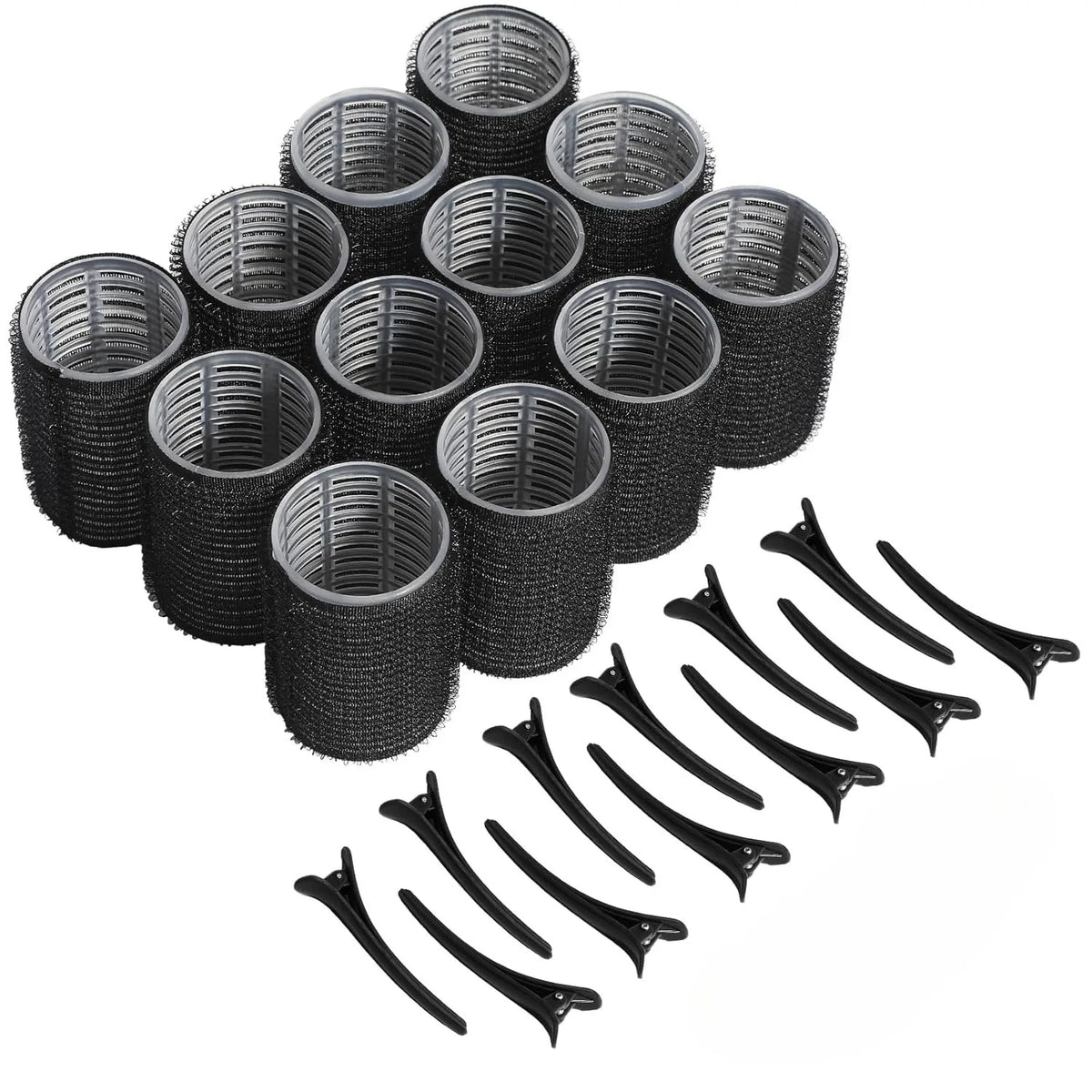 Self-Grip Hair Rollers Set with Clips