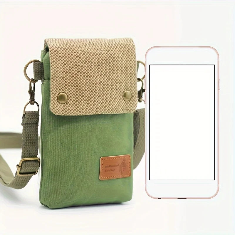 Canvas Mini Crossbody Phone Bag