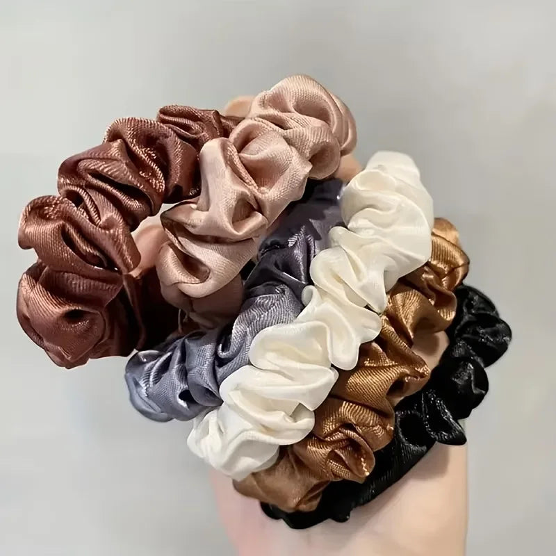 Satin Scrunchies Set of 6