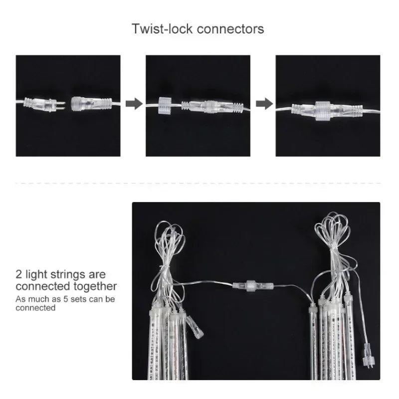 Meteor Shower LED Tube Lights